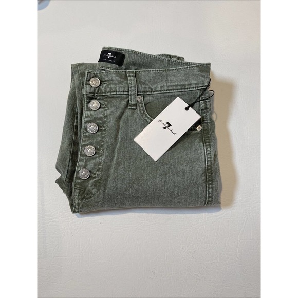 7 For All Mankind High Waist Cropped Straight Jeans. Size 28. NWT. MSRP $208. - Picture 13 of 13